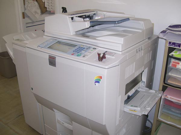 Printing press in action